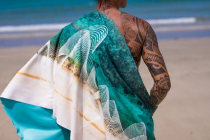 圖片 【YOGASANA】Sea You There 秘境系列 我的微奢華X超極簡 雙面設計瑜珈鋪巾 漸層平衡 GRADIENT OF SEA(附贈隨行攜帶包)